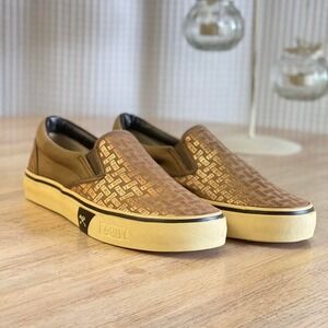 Vtg Y2K NIB Jay Adams Z-Boy Dogtown Slip On Brown Metallic Skate Shoes Men's 8.5